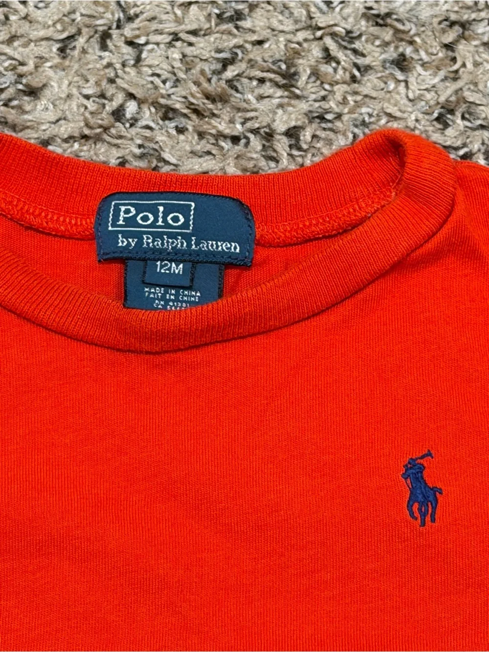 Ralph Lauren Toddler Short Sleeve Tee in Bright Red with Navy Pony